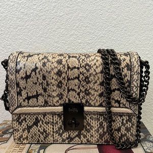 RARE NWT Coach Snakeskin Hutton